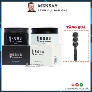 Sáp vuốt tóc Roug Matt Clay, Matte Clay 90gr tặng lược Chaoba - Chính hãng Singapore