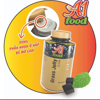 Lốc 6 chai thức uống sương sáo  A1 Food thanh mát kèm thạch 280ml - Nhập khẩu Malaysia