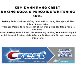 Kem đánh răng Crest BakingSoda & Peroxide Whitening 68g