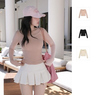 Áo thun tay dài nữ embroidered label, chất vải thun rip lạnh thoải mái, wki032, somehow