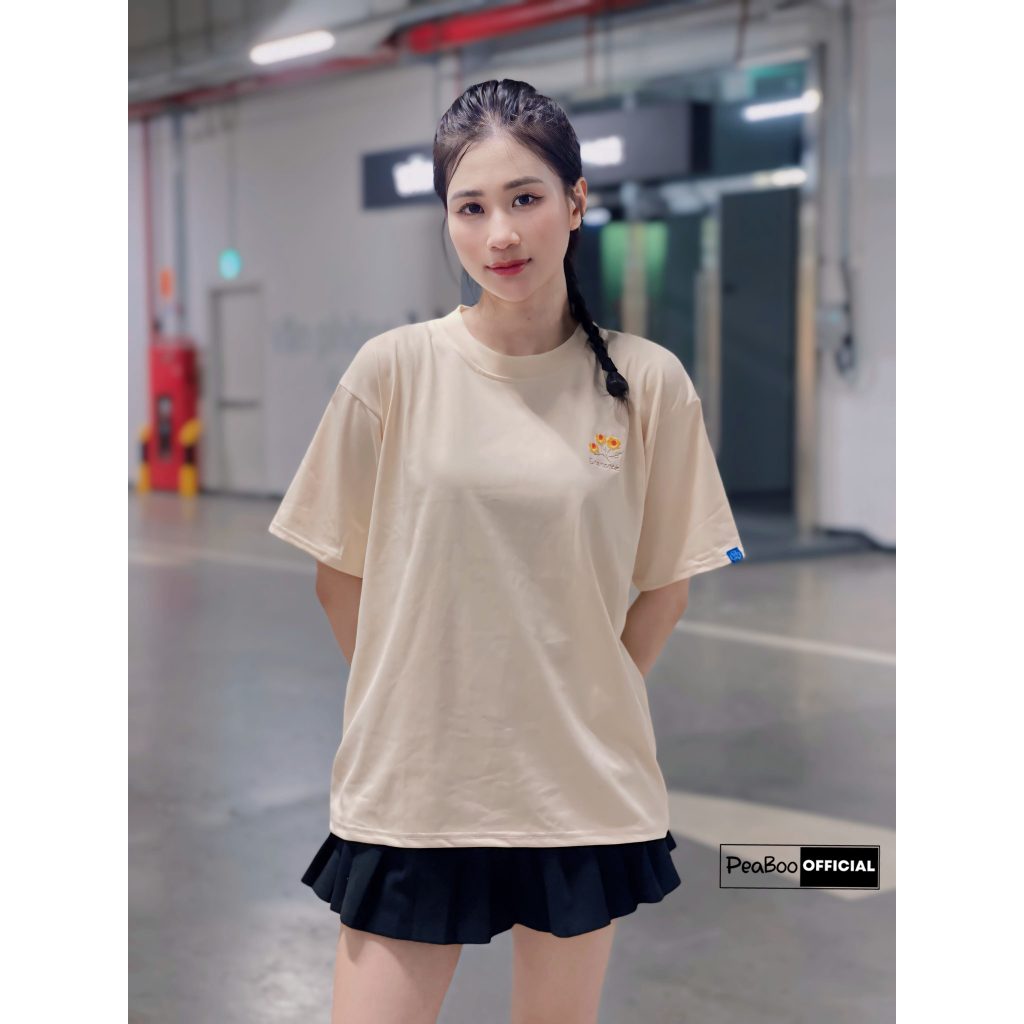 Áo Thun THÊU, Áo Phông Thêu Hoa BST03 By PEABOO Chất Cotton Thoáng Mát Form Rộng Tay Lỡ Cho Nam Nữ Phong Cách Unisex | BigBuy360 - bigbuy360.vn