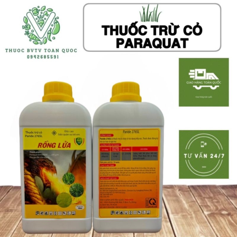 cỏ cháy nhanh ( Paraquat) 900ml - hàng cũ