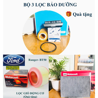 Combo 3 Lọc gió,nhớt động cơ ô tô Ford Ranger -BT50 (Quà tặng)