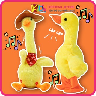 Vịt nhại giọng biết nói nhảy múa sạc pin có ghi âm và đèn led DC35 KIDS GARDEN
