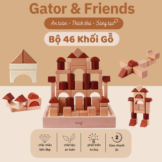 Đồ chơi xếp hình khối gỗ Gatortoys hay đồ chơi xếp hình, đồ choi gỗ, đồ chơi trí tuệ cho bé
