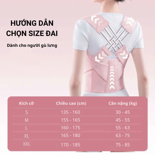 Đai Chống Gù Lưng Cao Cấp HALIWAY, Hỗ Trợ Định Hình Cột Sống, Cong Vẹo Cột Sống (ĐCG2)