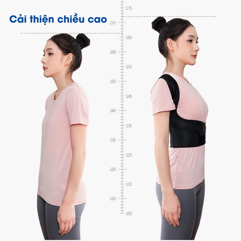 Đai Chống Gù Lưng Cao Cấp HALIWAY, Hỗ Trợ Định Hình Cột Sống, Cong Vẹo Cột Sống (ĐCG2)