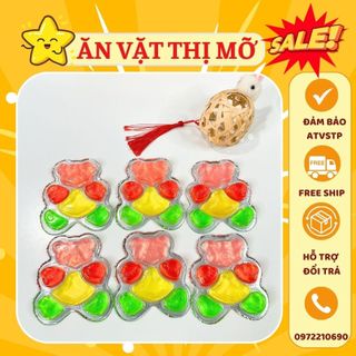 Thạch vỉ cute vị trái cây hình gấu, công thơm ngon
