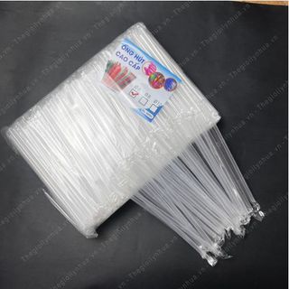 COMBO 2 Bịch ống hút phi 6 bọc màng, chuyên dùng cho cafe, nước ngọt, trà chanh, nước ép.