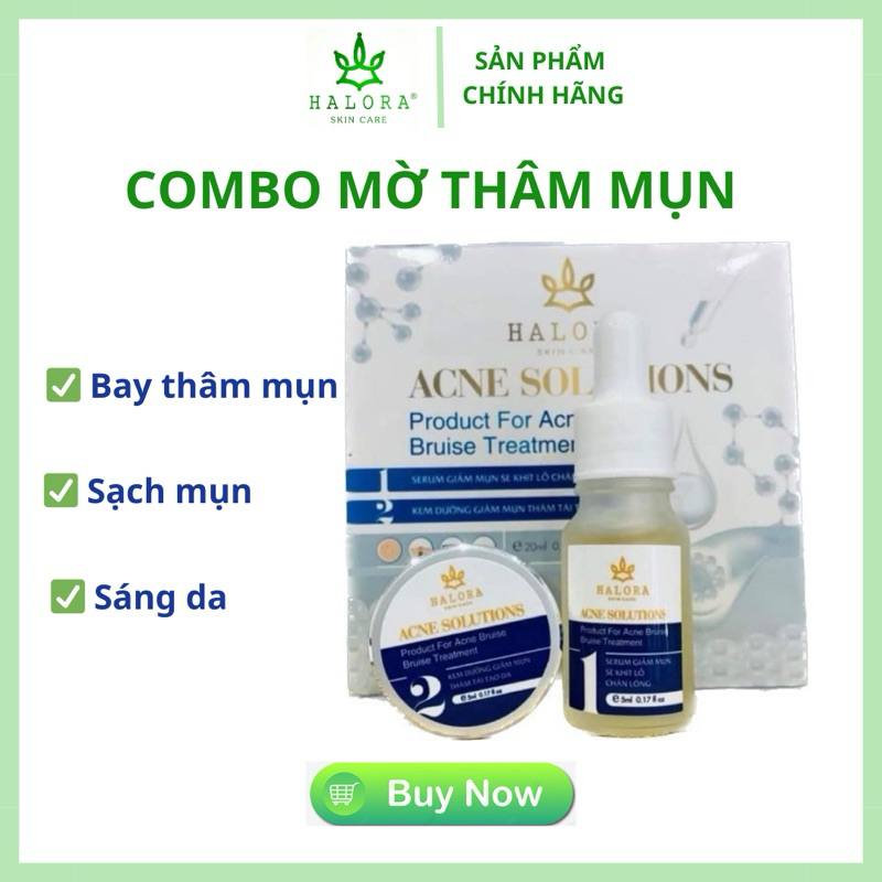 Combo giảm thâm sau mụn Halora