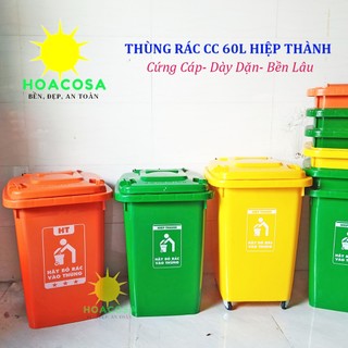 Thùng Rác Công Cộng 60L Nhựa Hiệp Thành Cứng Cáp, Bền Lâu, Tiện Dụng- Đồ Gia Dụng Hoacosa
