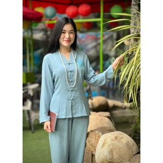 Ba lai đũi # đồ lam nữ bộ đồ lam đi chùa ,vải đũi co giãn mát không nhăn