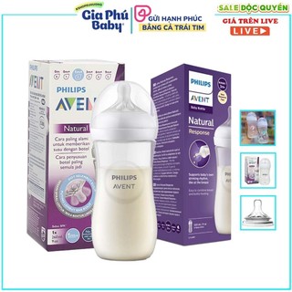 Bình sữa avent natural dung tích 330ml / 260ml/ 125ml / 60ml hàng chính hãng
