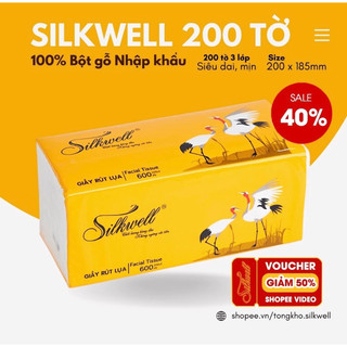 Combo 10 gói giấy lụa cao cấp 3 lớp Silkwell 200 tờ