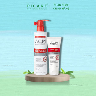Combo ACM dành cho da mụn sữa rửa mặt ACM Sebionex Cleansing 200ml và kem dưỡng ẩm ACM Sebionex Hydra 40ml