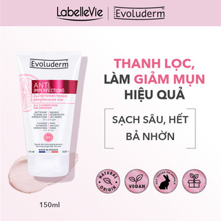 Sữa rửa mặt chiết xuất bưởi hồng dành cho da dầu mụn Evoluderm 150ml (17323)