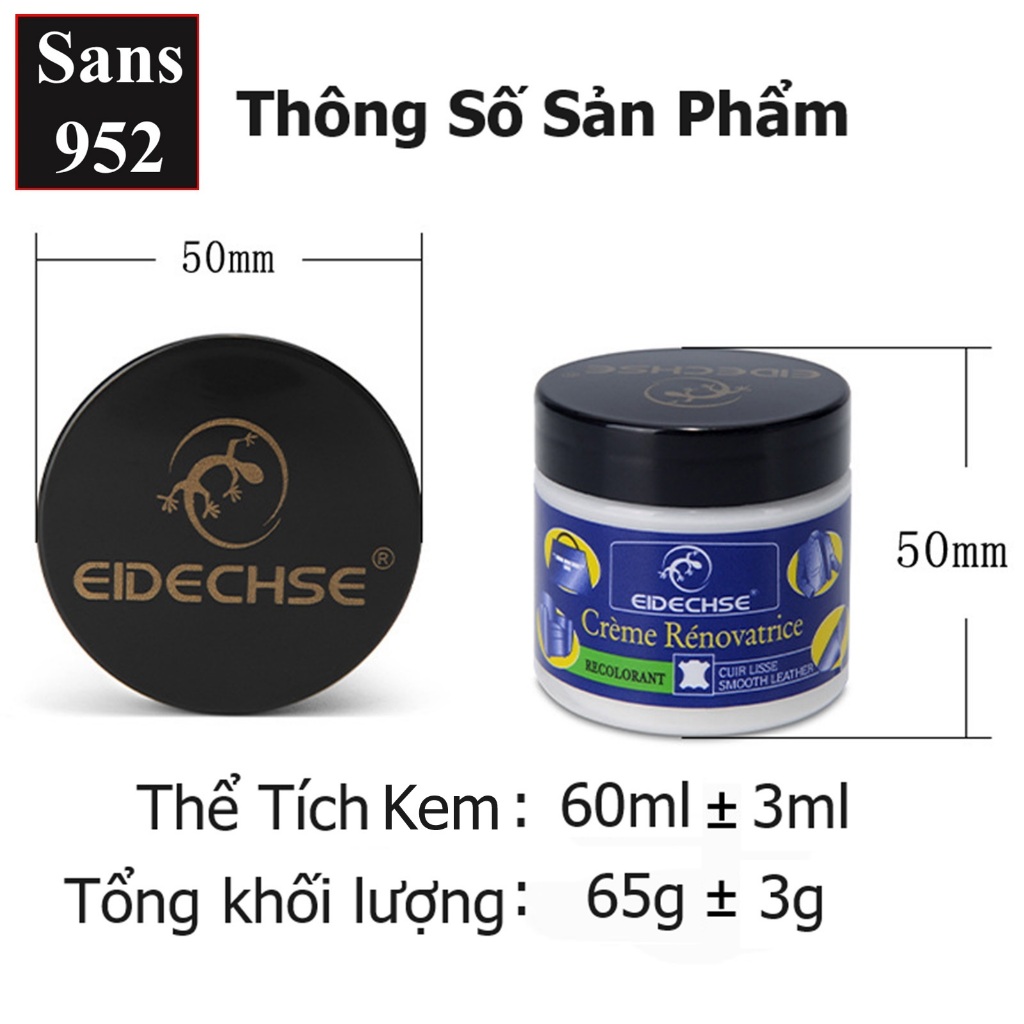 Kem bả sửa chữa đồ da Sans952 vá vết dạn nứt bong tróc rách của giày ghế túi ví phục hồi áo hỏng