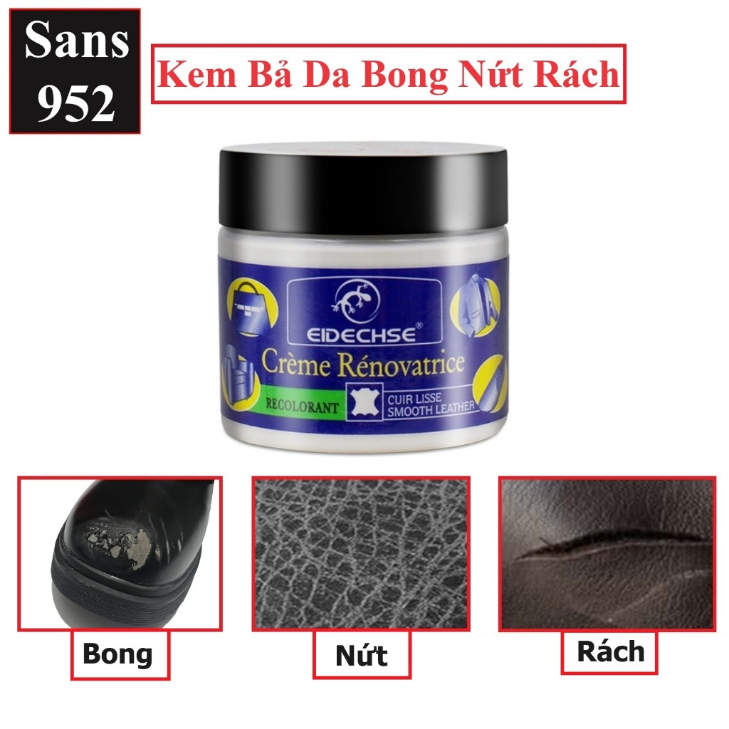 Kem bả sửa chữa đồ da Sans952 vá vết dạn nứt bong tróc rách của giày ghế túi ví phục hồi áo hỏng