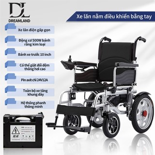 Xe Lăn Điện Xe điện đa tiện ích ngả nằm - Xe lăn điện dành cho người già và khuyết tật Gọn Nhẹ Tiện Lợi Đi Du Lịch