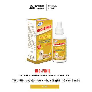 Thuốc xịt Bio Finil 100ml tiêu diệt ve, rận, bọ chét, cái ghẻ trên chó mèo
