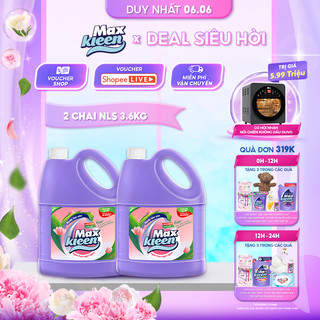 Combo 2 Chai Nước Lau Sàn MaxKleen Ngàn hoa ngọt ngào 3.6kg/chai