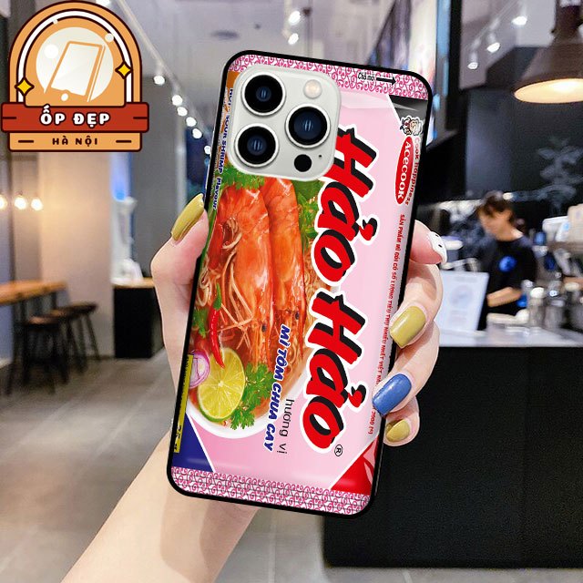 Ốp Điện Thoại Iphone 13 14 15 16 pro max in hình mì tôm Hảo Hảo , Kokomi , 3 miền , Omachi , Miliket