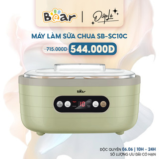 Máy Làm Sữa Chua Bear 1,7L Đa Chức Năng Lên Men Tự Động Tiết Kiệm Thời Gian Đảm Bảo An Toàn Vệ Sinh Thực Phẩm SB-SC10C
