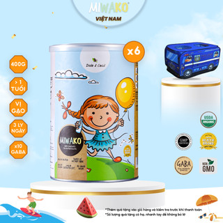 Sữa Hạt Dinh Dưỡng Hữu Cơ Miwako Vị Gạo Hộp 400g x 6 Hộp - Miwako Official Store