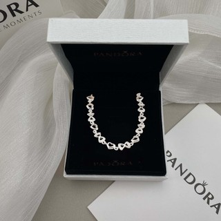 Vòng tay Pandora bạc nữ s925 Hourglass Heart Bracelet Silver - Vòng tay Pandora bạc 2196SV