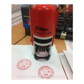Dấu tròn Shiny R-524D có ngày tháng năm, giá có VAT