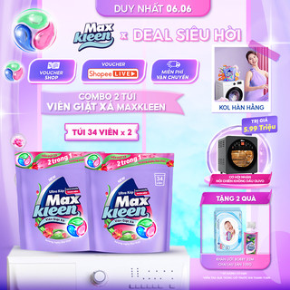Combo 2 Túi Viên Giặt Xả MaxKleen hương ngày thư thái (34 viên/túi)