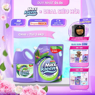 Combo Chai Lau Sàn 3.6kg + Túi Lau Sàn 3.6kg MaxKleen Ban mai thanh mát