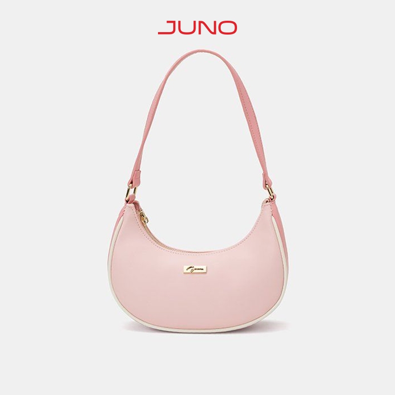 Túi Xách Nữ Thời Trang JUNO Cỡ Nhỏ Hobo Đeo Vai Logo Handwriting TXN818