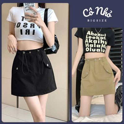 Chân Váy Kaki Bigsize Nữ Dáng Chữ A Basic Chuẩn Form Có dây Rút Eo Cá Tính CV400