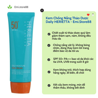 Kem Chống Nắng Thảo Dược Herietta UV System Daily Moisture Sun Cream SPF50 PA+++ (70g)