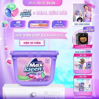 Hộp Viên Giặt Xả MaxKleen Hương Nước Hoa Huyền Diệu 300g (20 Viên)