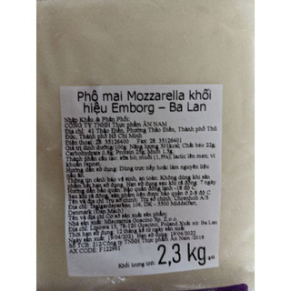 Phô mai Mozzarella bào Emborg - Gói 2kg