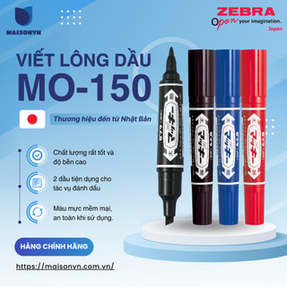 Viết lông dầu Mckee MO150 Zebra Nhật Bản - [Chính hãng]