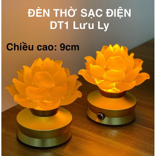  MẪU SẠC ĐIỆN  CẶP 2 CHIẾC ĐÈN LED HOA SEN LƯU LY THỜ CÚNG TRANG TRÍ 