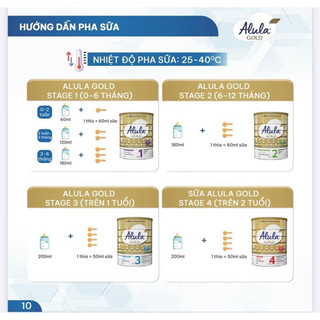 sữa alula gold đủ số 900g