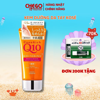 Kem dưỡng da tay Kose Coen Rich Q10 Nhật Bản dưỡng ẩm ngăn ngừa lão hóa dành cho da thường tuýp 80g