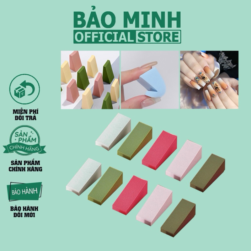 Mút dặm ombre chuyên dụng - Set 10 mút tam giác dặm ombre - 10 mút dặm ombre mix màu