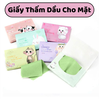 Giấy Thấm Dầu Gói 100 Tờ Vệ Sinh Dầu Nhờn Thừa Trên Da Mặt Thấm Dầu Mồ Hôi Tốt Dành Cho Da Dầu Da Mụn Mọi Loại Da