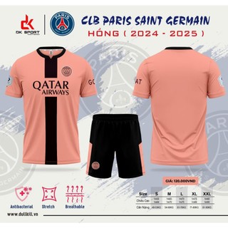 Bộ quần áo đá banh clb psg paris hồng