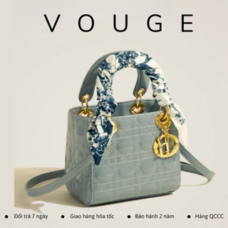 Túi xách nữ cầm tay VOGUE M29 -  Túi xách nữ đeo chéo hộp vuông da bóng kèm dây lụa cao cấp nhỏ gọn dễ phối đồ size 17cm