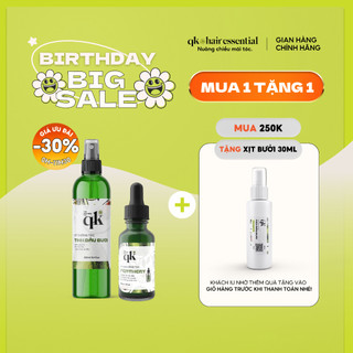 [COMBO] XỊT TÓC TINH DẦU BƯỞI và DẦU Ủ DƯỠNG kích mọc tóc làm dày làm phồng chân tóc không bết tóc