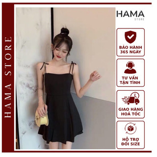 Đầm xoè đen 2 dây cực yêu
