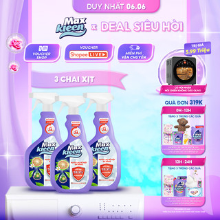 Combo 3 Chai Nước Lau Bề Mặt Đa Năng MaxKleen (520ml/chai)
