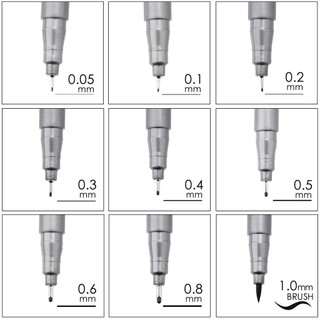 Bút đi nét Đen SUPERIOR kháng nước, bút mực nước ngòi 0.38mm mực đen