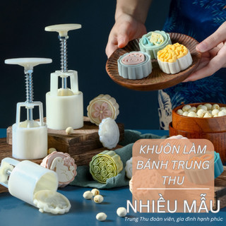 Khuôn bánh, khuôn bánh trung thu, khuôn bánh phục linh mini, ép tay lò xo thông minh, tiện lợi